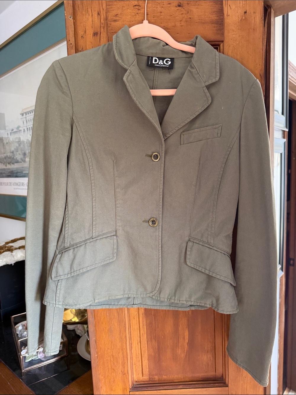 D&G Olive Tailored Women's Blazer Jacket